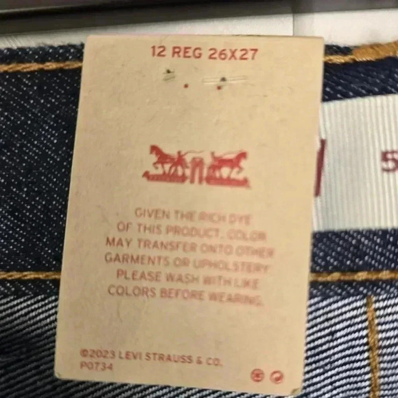 Levi Boys 514 Sz 12 26 x 27 Jeans Straight Regular Fit Adjustable Waist 5 Pocket - Picture 5 of 9